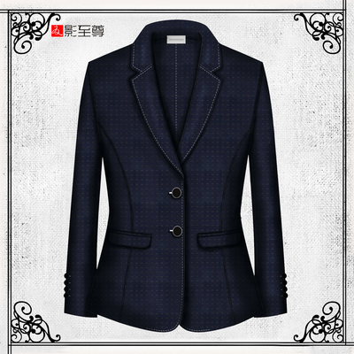 影至尊秋冬新款女士修身西服套装时尚商务西装外套定制